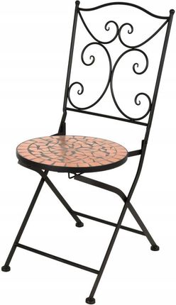 Krzesło Metalowe Ogrodowe Balkonowe Tarasowe Mozaika Składane 90Cm