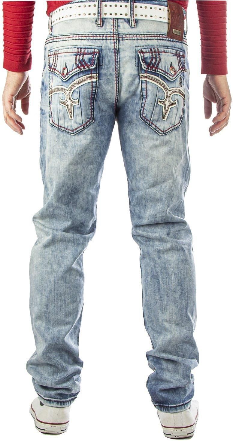Spodnie jeansowe męskie DENIM CIPO & BAXX CD 612 - zdjęcie 2 Spodnie jeansowe męskie DENIM CIPO & BAXX CD 612