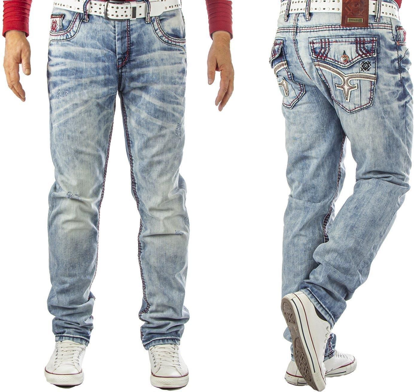 Spodnie jeansowe męskie DENIM CIPO & BAXX CD 612 - zdjęcie 6 Spodnie jeansowe męskie DENIM CIPO & BAXX CD 612