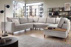 Narożnik Alika 2 5F El.E Ład+Lampka E 5 Bk Półka 1Ht Skrzynka + Zagłówek Etap Sofa