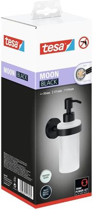 Tesa Moon Dozownik do mydła w płynie bez wiercenia czarny (40565)