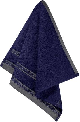 Granatowy Ręcznik 30X30 Panama Bawełna