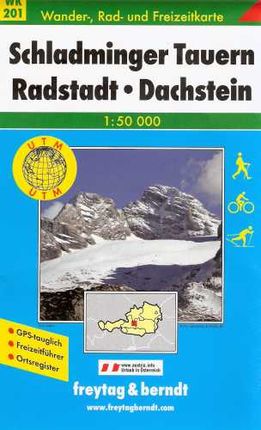 Schladminger Tauern Radstadt Dachstein mapa 1:50 000 Freytag&Berndt