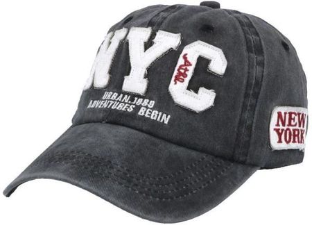 czapka z daszkiem bejsbolówka vintage czarna