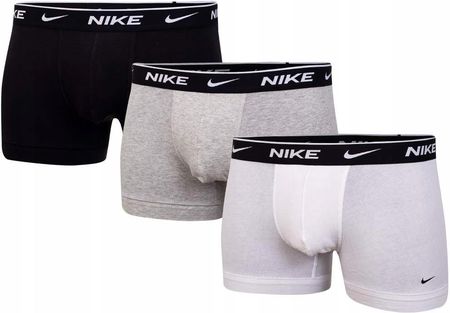 Nike Bokserki Męskie Trunk 3P White/grey/black XL