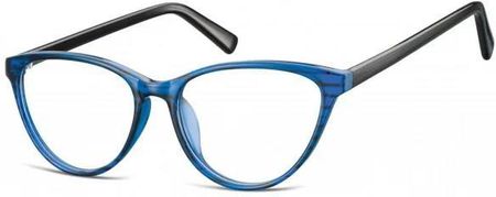 Sunoptic Oprawki Korekcyjne Okulary Kocie Oczy Zerówki Cp127b Niebiesko-czarne