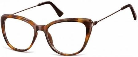 Sunoptic Oprawki Korekcyjne Okulary Kocie Oczy Zerówki Damskie Cp121e Ciemny Szylkret