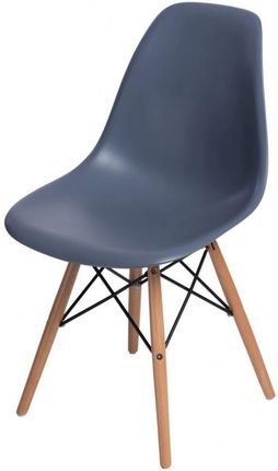 MIA home Krzesło Comet Dark Grey Bukowe/Brązowe Drewno Bukowe