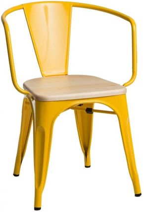 Krzesło Metalove Arms Żółty Sosna Naturalna