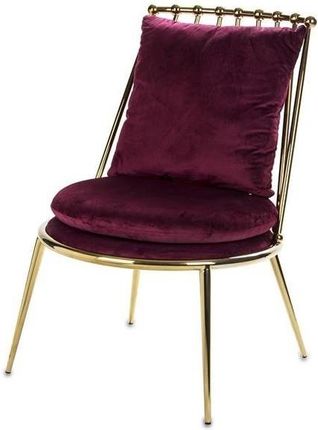 MIA home Krzesło Metalowe Złote Połysk Ruby