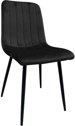 Krzesło Lara Welur, Metal Czarny