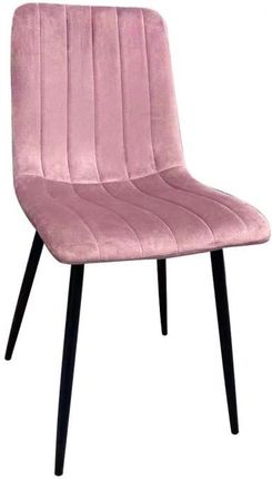 Krzesło Lara Welur, Metal Różowy