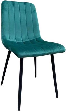 Krzesło Lara Welur, Metal Ciemny Zielony