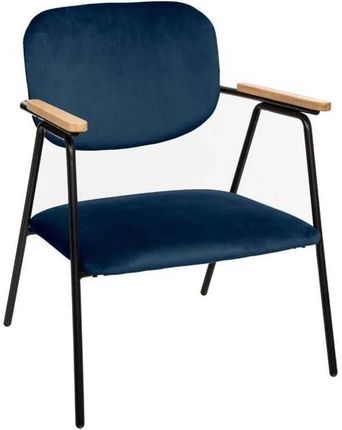 MIA home Krzesło Z Poręczami Tapicerowane Sedia Niebieski