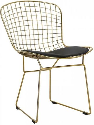 Krzesło Harry Złote Czarna Poduszka