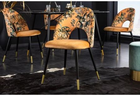 Krzesło Pret-A-Porter Żółte W Kwiaty Musztardowy