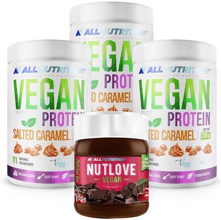 Allnutrition 3X Vegan Protein 500g + Nutlove 200g