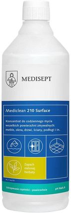 Medisept Mediclean 210 Surface Preparat Do Codziennego Mycia Wszelkich Powierzchni Zmywalnych 1L