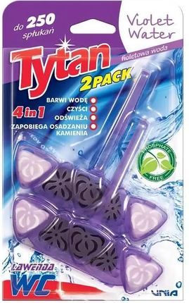 Tytan Czterofunkcyjna Zawieszka Barwiąca Wodę Violet Water 2X40G
