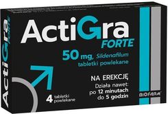 Zdjęcie Actigra Forte 50mg 4tabl. - Węgrów