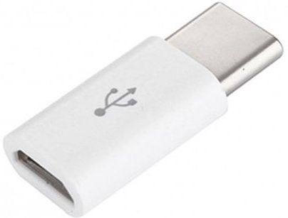 Adapter słuchawek MicroUSB [F] do USB-C Białe