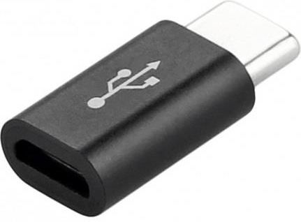 Adapter słuchawek MicroUSB [F] do USB-C Czarne
