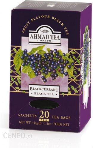  „Ahmad Tea London Black Currant“ - 20 arbatos maišelių (aliuminio vokeliuose)