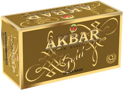 Akbar Tea Gold Ceylon 50 torebek z zawieszką