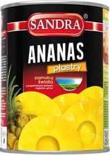 Zdjęcie Sandra Ananas w plastrach w lekkim syropie puszka 580ml - Rabka-Zdrój