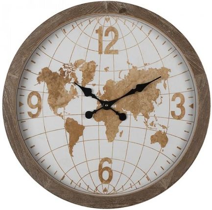 MIA home Zegar Ścienny Z Mapą Świata