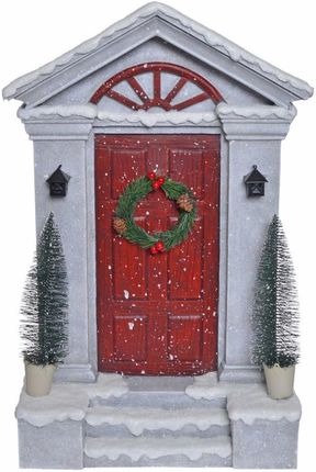 MIA home Dekoracja Drzwi Świąteczne Z Choinkami Szary