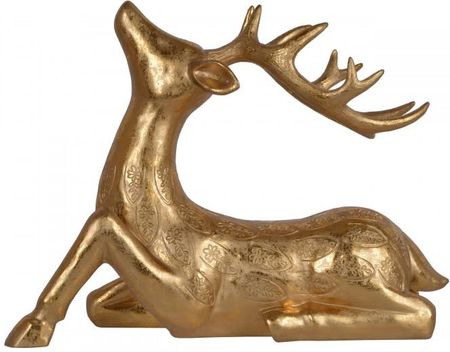 MIA home Renifer Złoty Figurka 46,5 Cm