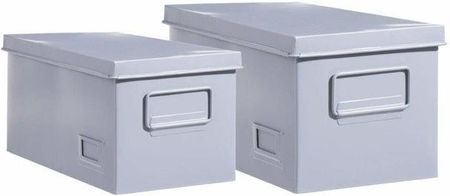 MIA home Pudełka Metalowe Na Dokumenty 2 Boxes