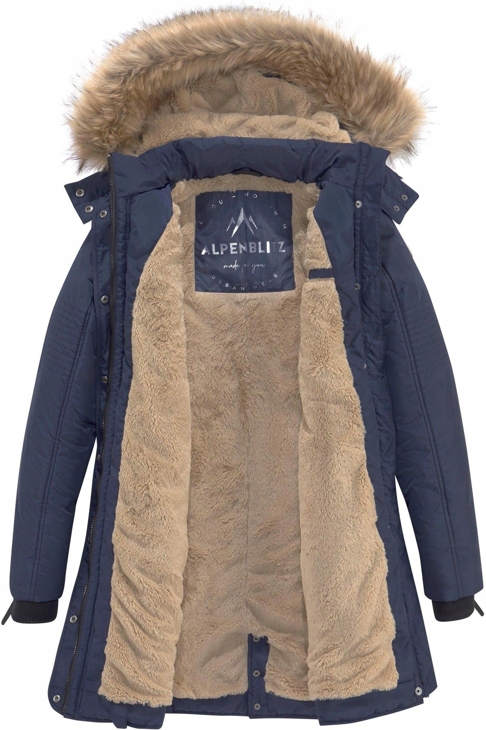 Steppjacke Flockenwirbel Alpenblitz Damen Winterjacke ALPENBLITZ  Winterjacke »Pistenglück«, Mit Kapuze, Leichtes