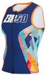 ZEROD Koszulka triathlonowa męska RACER SINGLET kubik block