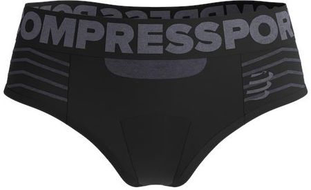 Compressport Majtki Damskie Seamless Boxer Czarno-Szare 52543