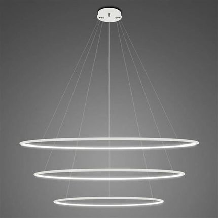 Altavola Design Lampa wisząca Ledowe Okręgi No.3 Φ120 cm in 4k biała ściemnialna