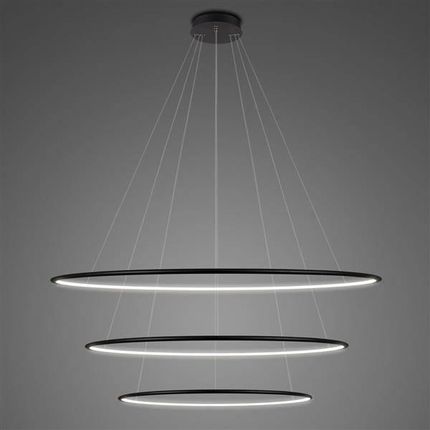 Altavola Design Lampa wisząca Ledowe Okręgi No.3 Φ100 cm in 4k czarna ściemnialna