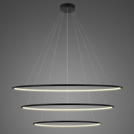 Altavola Design Lampa wisząca Ledowe Okręgi No.3 Φ120 cm in 3k czarna ściemnialna