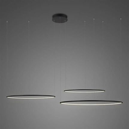 Altavola Design Lampa wisząca Ledowe Okręgi No.3 Φ100 cm in 3k czarna