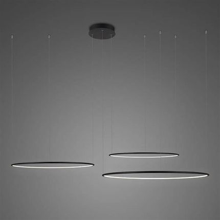 Altavola Design Lampa wisząca Ledowe Okręgi No.3 Φ120 cm in 4k czarna