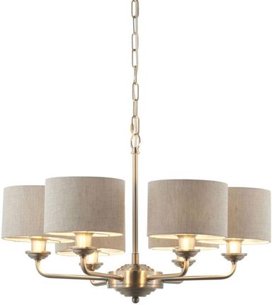 Endon Directory żyrandol / lampa wisząca Highclere 6xE14 szara/chrom 99151,