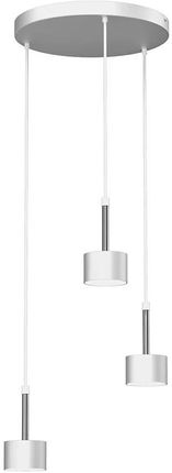 Lumes Biało-srebrna wisząca lampa do salonu - N022-Circile (E22676MLP7780MLP7780)