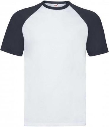 Koszulka męska Baseball FruitLoom Biały/Granat XXL