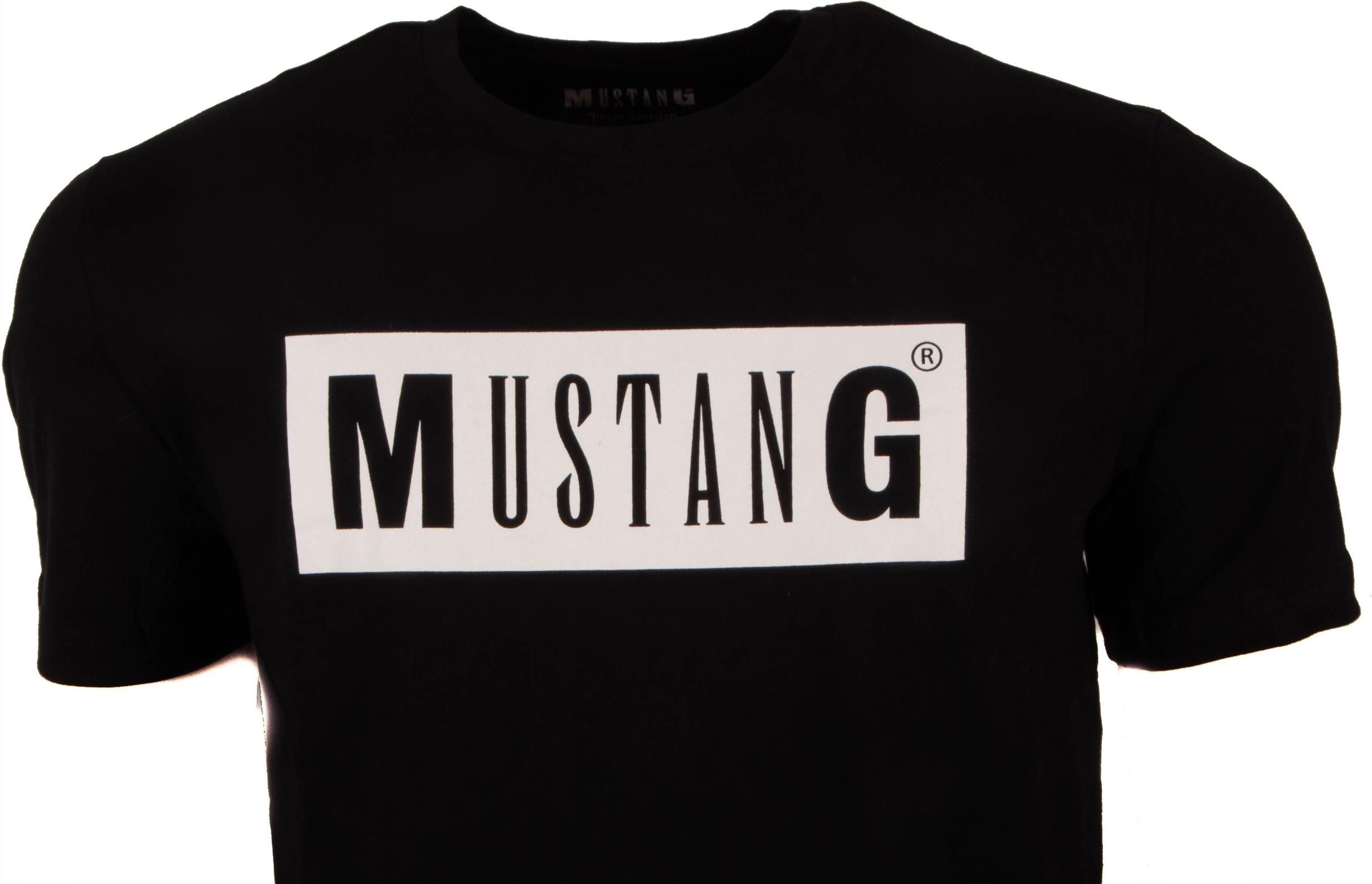 MUSTANG Alex C Logo Tee T-Shirt Homme - Inscription Vintage Moderne