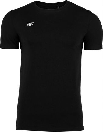 4F Koszulka Czarna T-shirt Bawełna TSM003B r. S