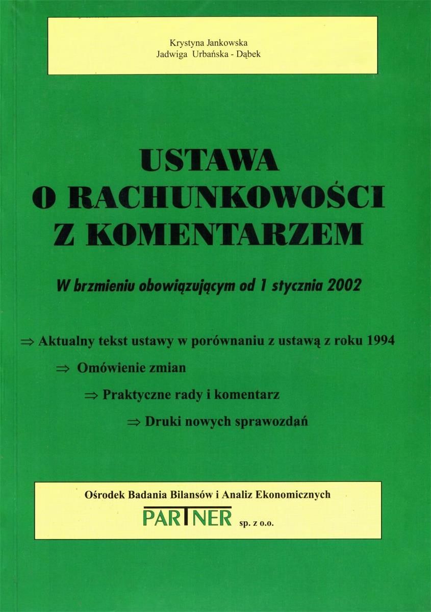 Ustawa O Rachunkowości Z Komentarzem Od 01.01.2002 - Ceny I Opinie ...