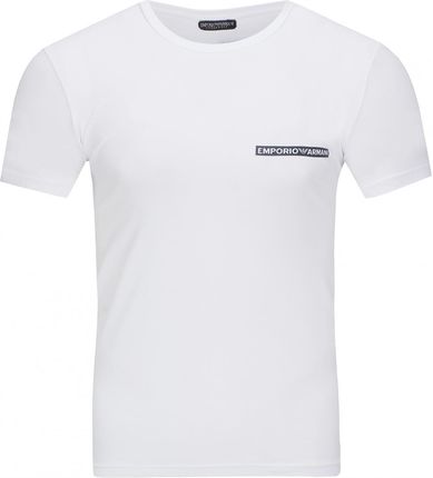 Emporio Armani t-shirt męski biały logo bawełna L