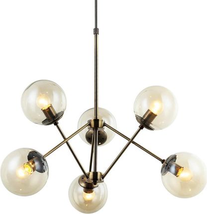 Lucea  Metalowa lampa modna - wisząca (6 kloszy) do salonu, 80357-02-P06-AB RONNA (8035702P06AB)