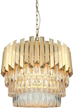 Lucea  Złota kryształowa lampa, żyrandol do salonu (50cm) 1467-80-16 NARBONNE (14678016)